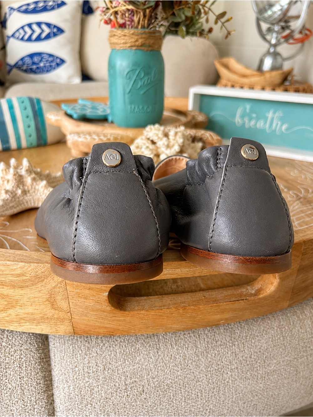 AGL (Attilio Giusti Leombruni) Leather Italian Ballet Flats Italy Size 35 / US 5 - Picture 4 of 9